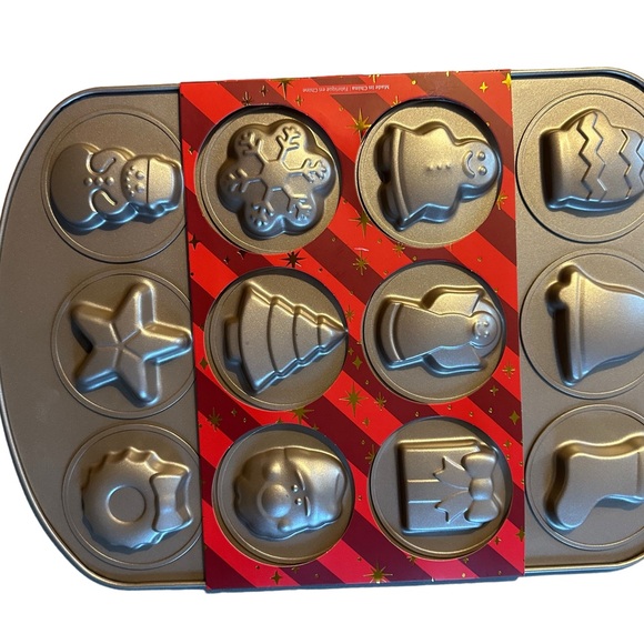 The Bakeshop by Masterclass Cookie Mold Sheet Pan Christmas Holidays NEW - Picture 2 of 7